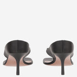 SANDALI ALEXANDRA IN RASO ALEXANDRATHONGSLIPPER 60BLACK AMINA MUADDI 