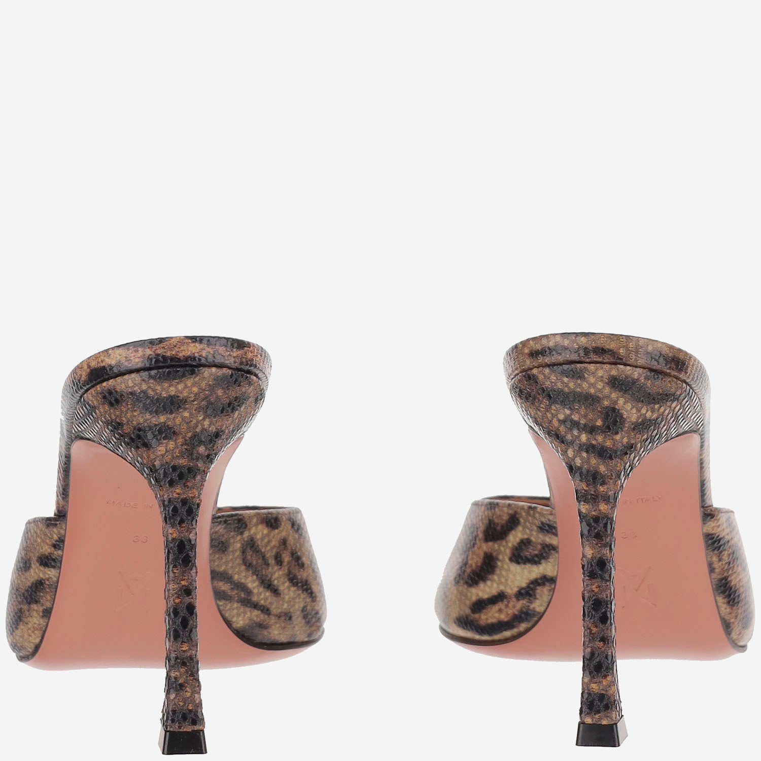 Mules Alexa in pelle ALEXASLIPPER 95LEOPARDSNAKE AMINA MUADDI 