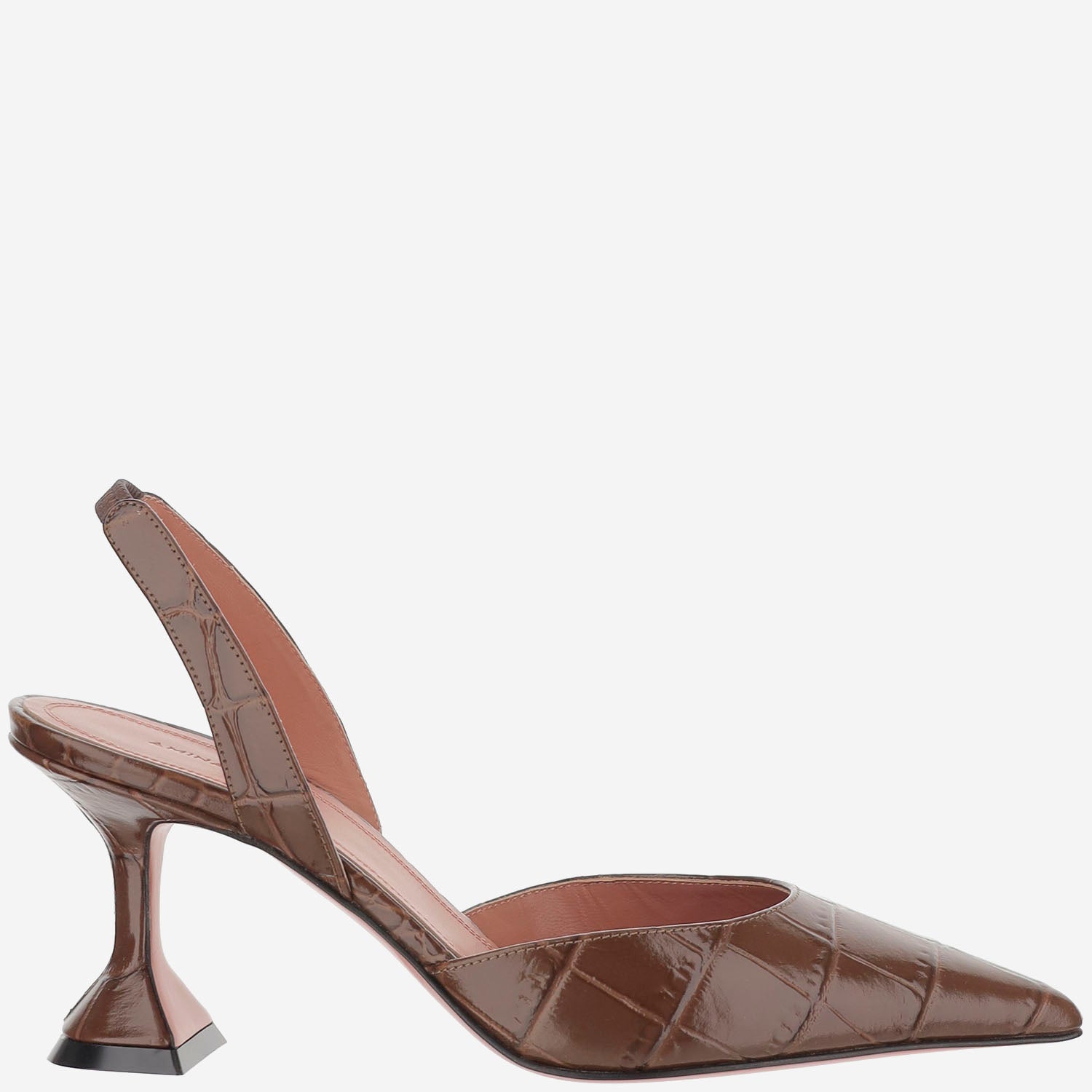 Slingback Holli in pelle HOLLISLING 70BROWNPRINTEDCROC AMINA MUADDI 