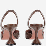 Slingback Holli in pelle HOLLISLING 70BROWNPRINTEDCROC AMINA MUADDI 