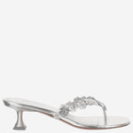 Sandali Janis in pelle JANISTHONG 45SILVERWHITE AMINA MUADDI 
