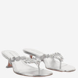 Sandali Janis in pelle JANISTHONG 45SILVERWHITE AMINA MUADDI 