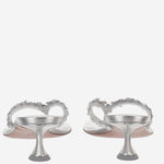 Sandali Janis in pelle JANISTHONG 45SILVERWHITE AMINA MUADDI 