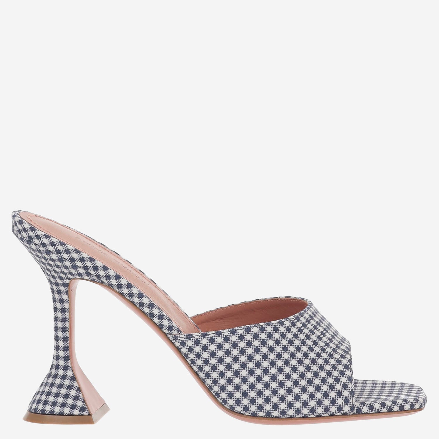 SANDALI LUPITA IN TESSUTO E PELLE LUPITASLIPPER 95BLUEWHITE AMINA MUADDI 