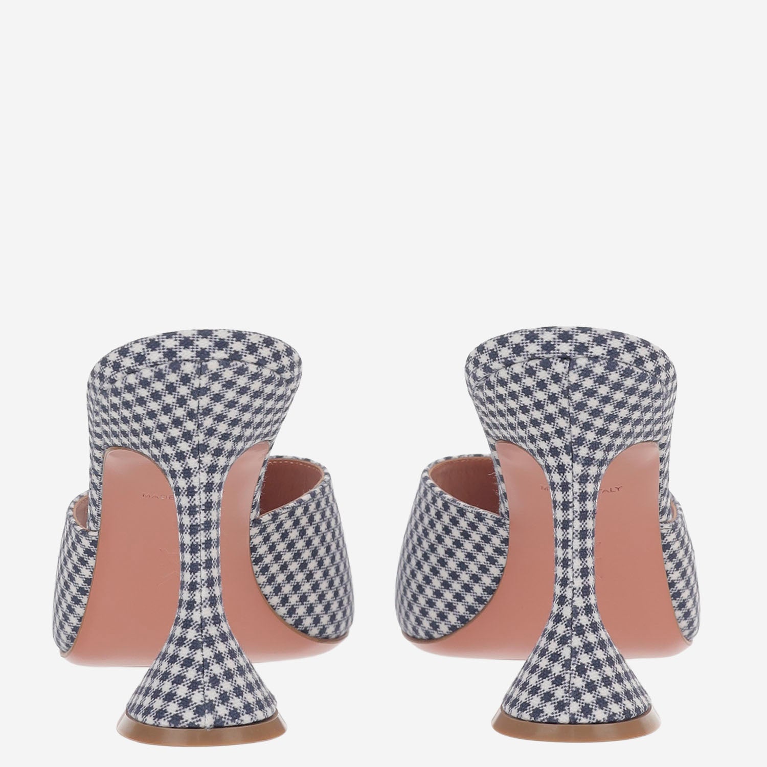 SANDALI LUPITA IN TESSUTO E PELLE LUPITASLIPPER 95BLUEWHITE AMINA MUADDI 