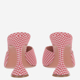 SANDALI LUPITA IN TESSUTO E PELLE LUPITASLIPPER 95REDWHITE AMINA MUADDI 