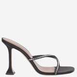 Sandali Sally in raso SALLYSLIPPER 95BLACKWHITE AMINA MUADDI 