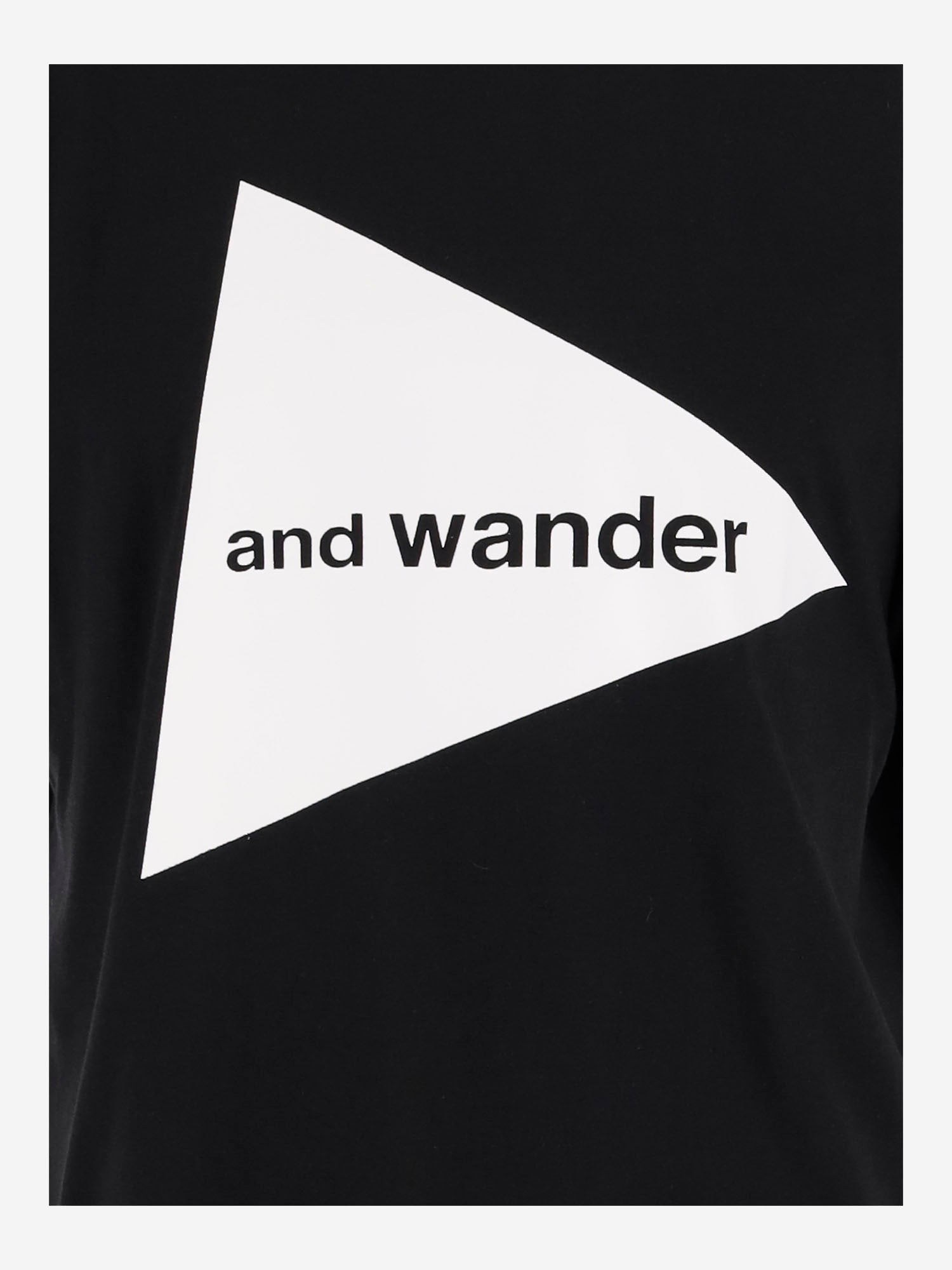 T-SHIRT IN MISTO COTONE CON LOGO 5746984076 010 AND WANDER 