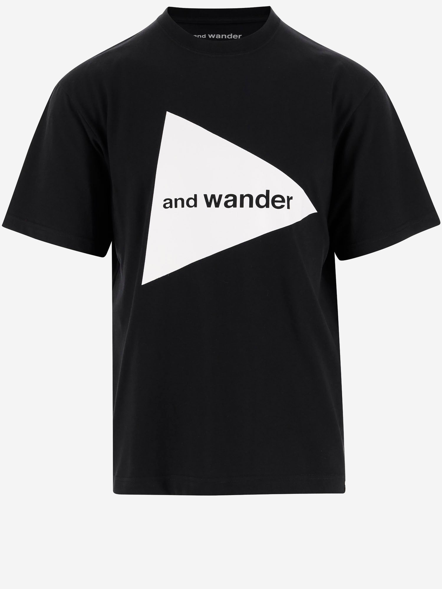 T-SHIRT IN MISTO COTONE CON LOGO 5746984076 010 AND WANDER 