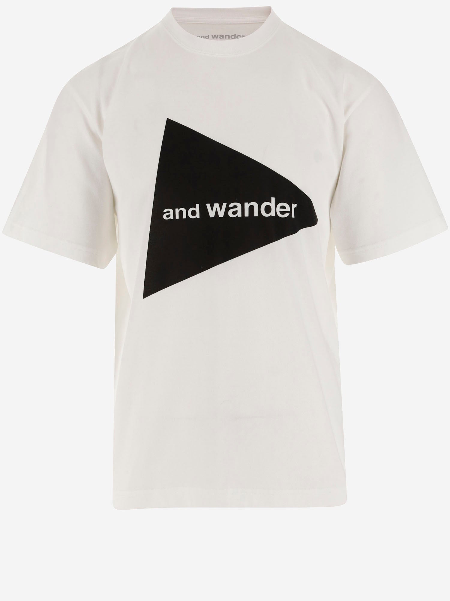 T-SHIRT IN MISTO COTONE CON LOGO 5746984076 030 AND WANDER 