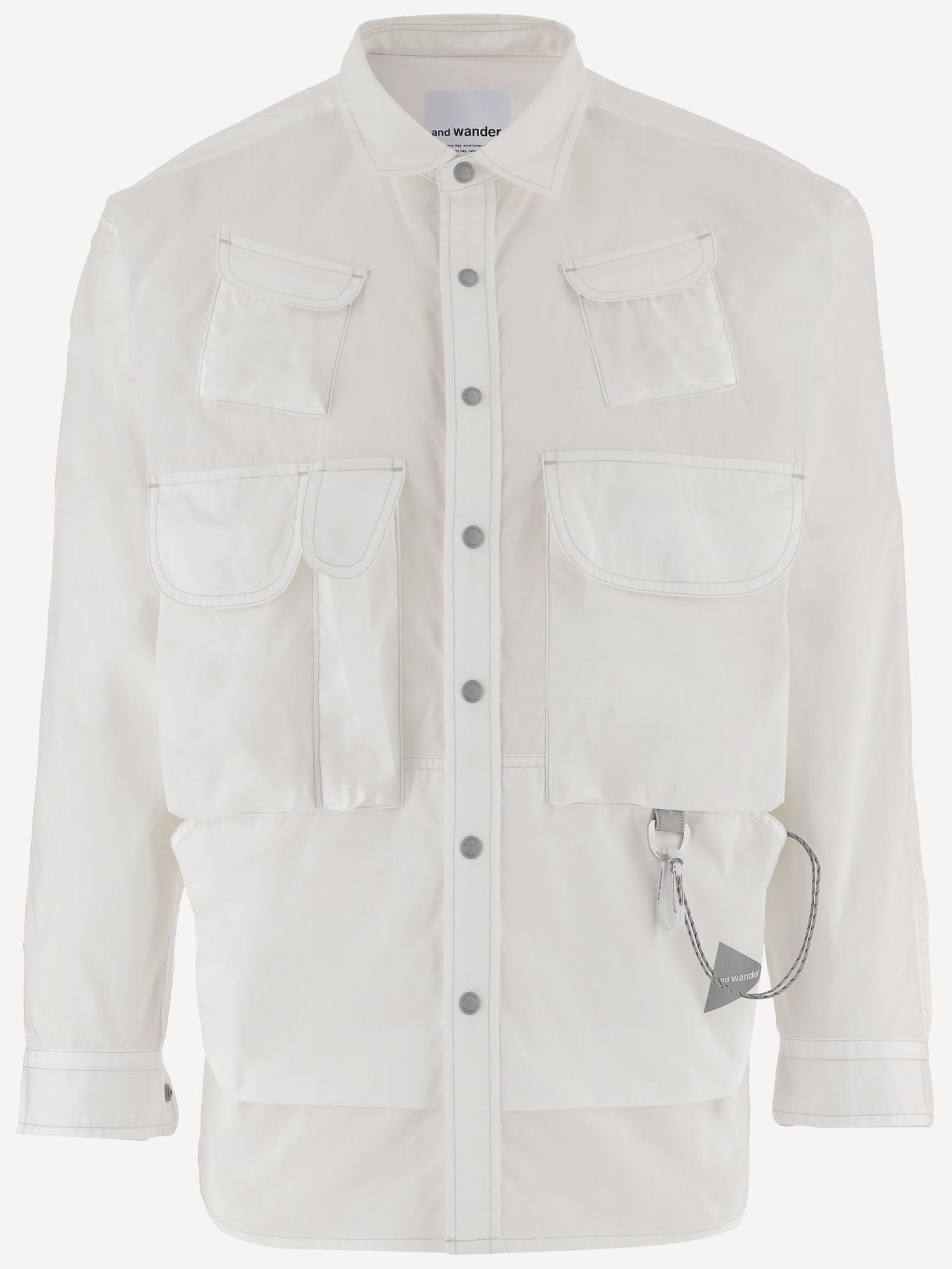 CAMICIA IN MISTO COTONE CON TASCHE MULTIPLE 5746183053 031 AND WANDER 