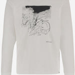 MAGLIA IN MISTO COTONE CON STAMPA 5746184081 030 AND WANDER 