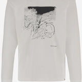 MAGLIA IN MISTO COTONE CON STAMPA 5746184081 030 AND WANDER 