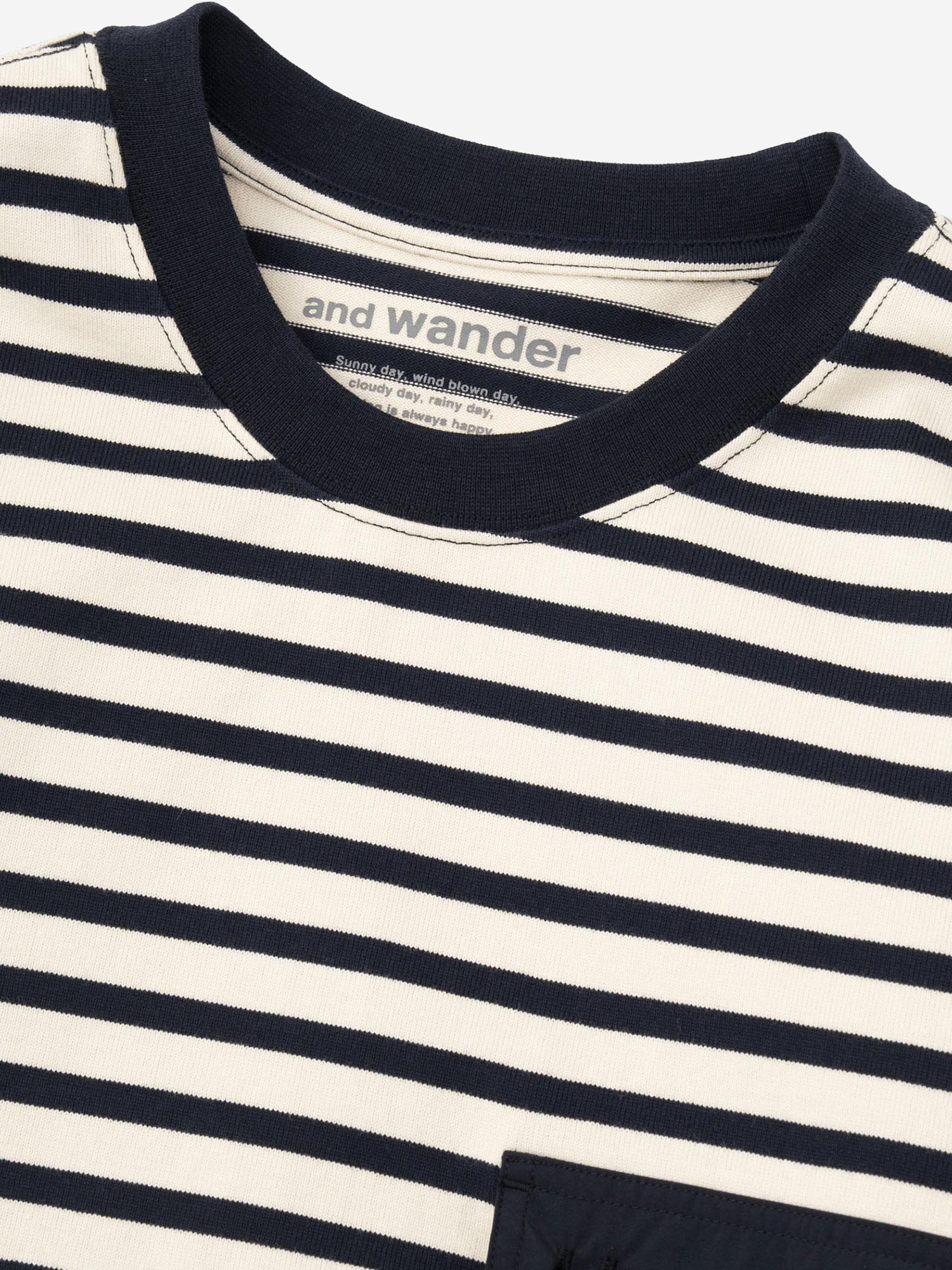 T-SHIRT IN COTONE A RIGHE CON TASCHINO 5746184310 120 AND WANDER 