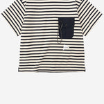 T-SHIRT IN COTONE A RIGHE CON TASCHINO 5746184310 120 AND WANDER 