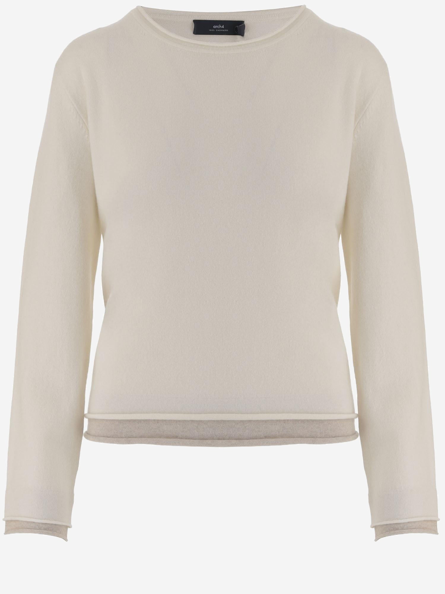 MAGLIONE IN CASHMERE CON BORDI A CONTRASTO KNJP24243 315 ARCH4 
