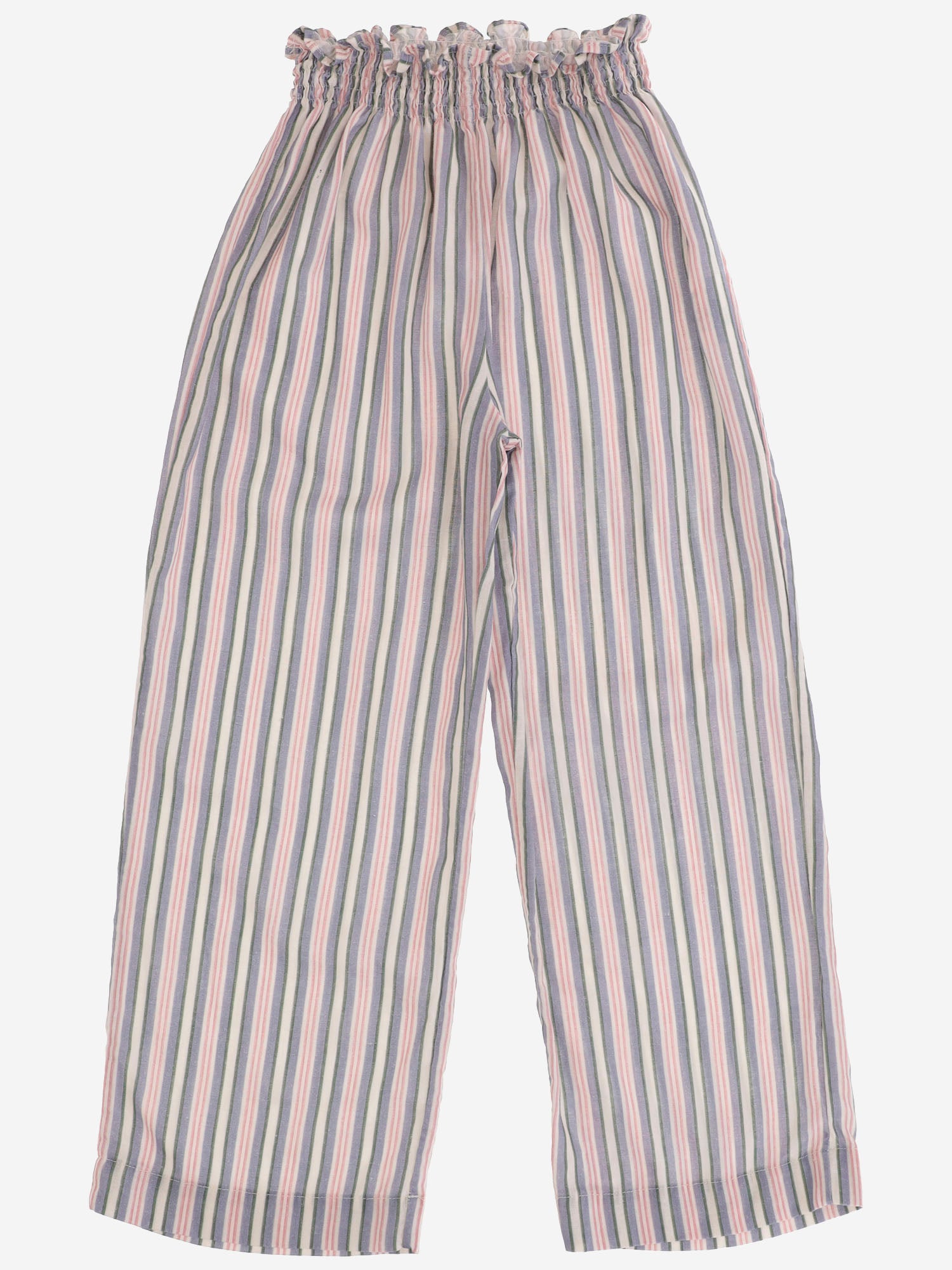 PANTALONI IN MISTO LINO CON MOTIVO A RIGHE 04618057 361 BABE & TESS KIDS 