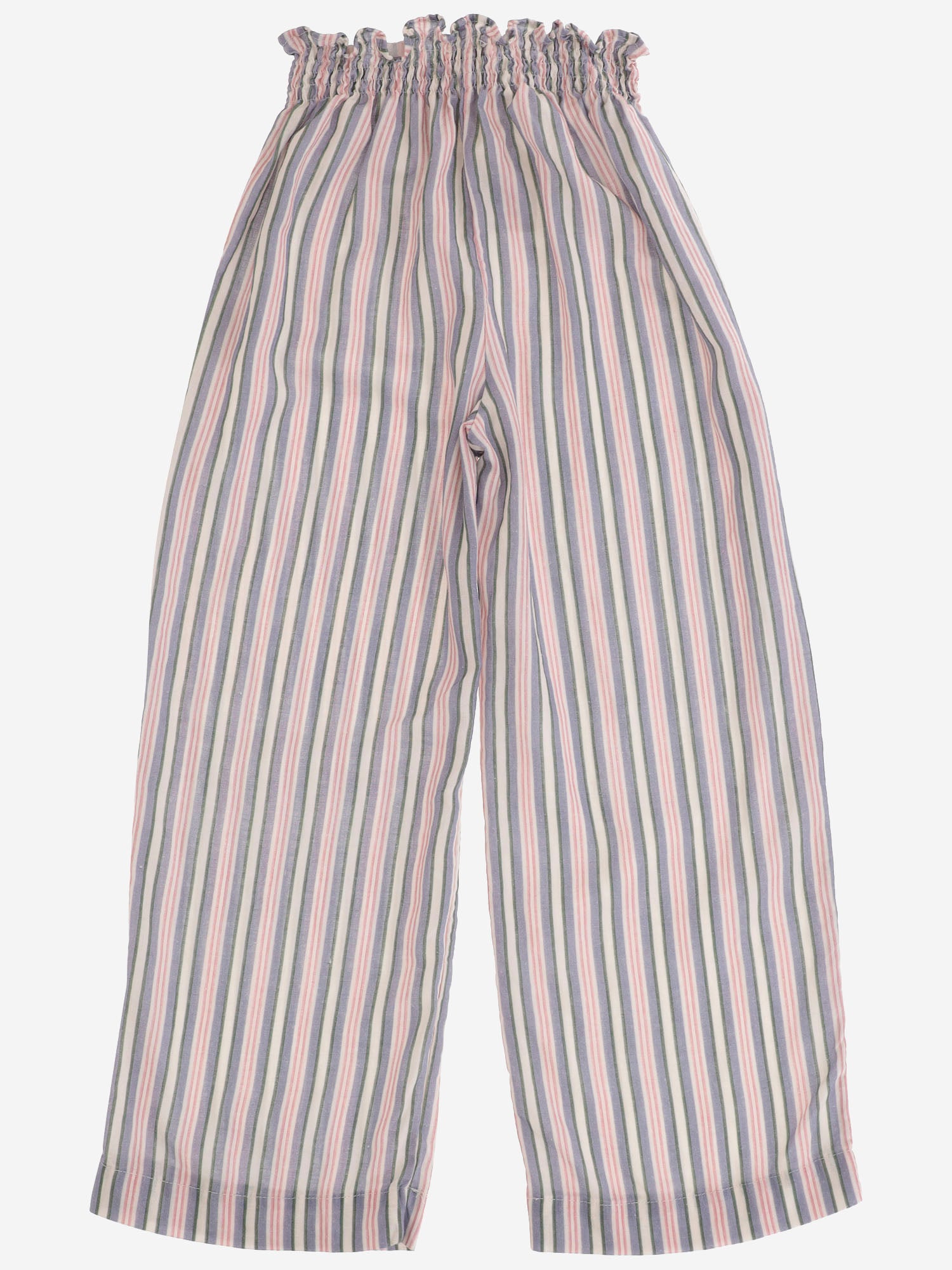 PANTALONI IN MISTO LINO CON MOTIVO A RIGHE 04618057 361 BABE & TESS KIDS 
