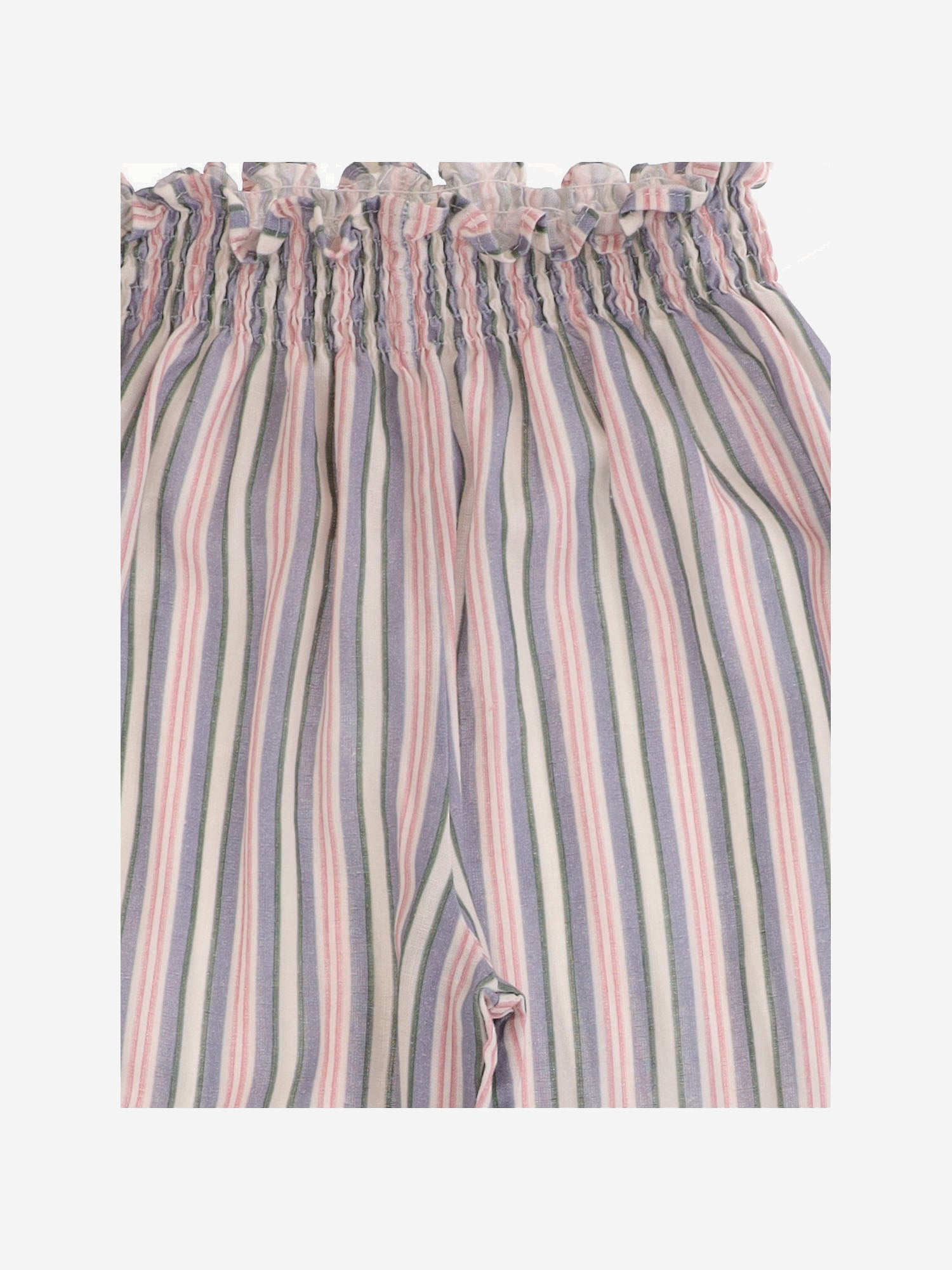 PANTALONI IN MISTO LINO CON MOTIVO A RIGHE 04618057 361 BABE & TESS KIDS 