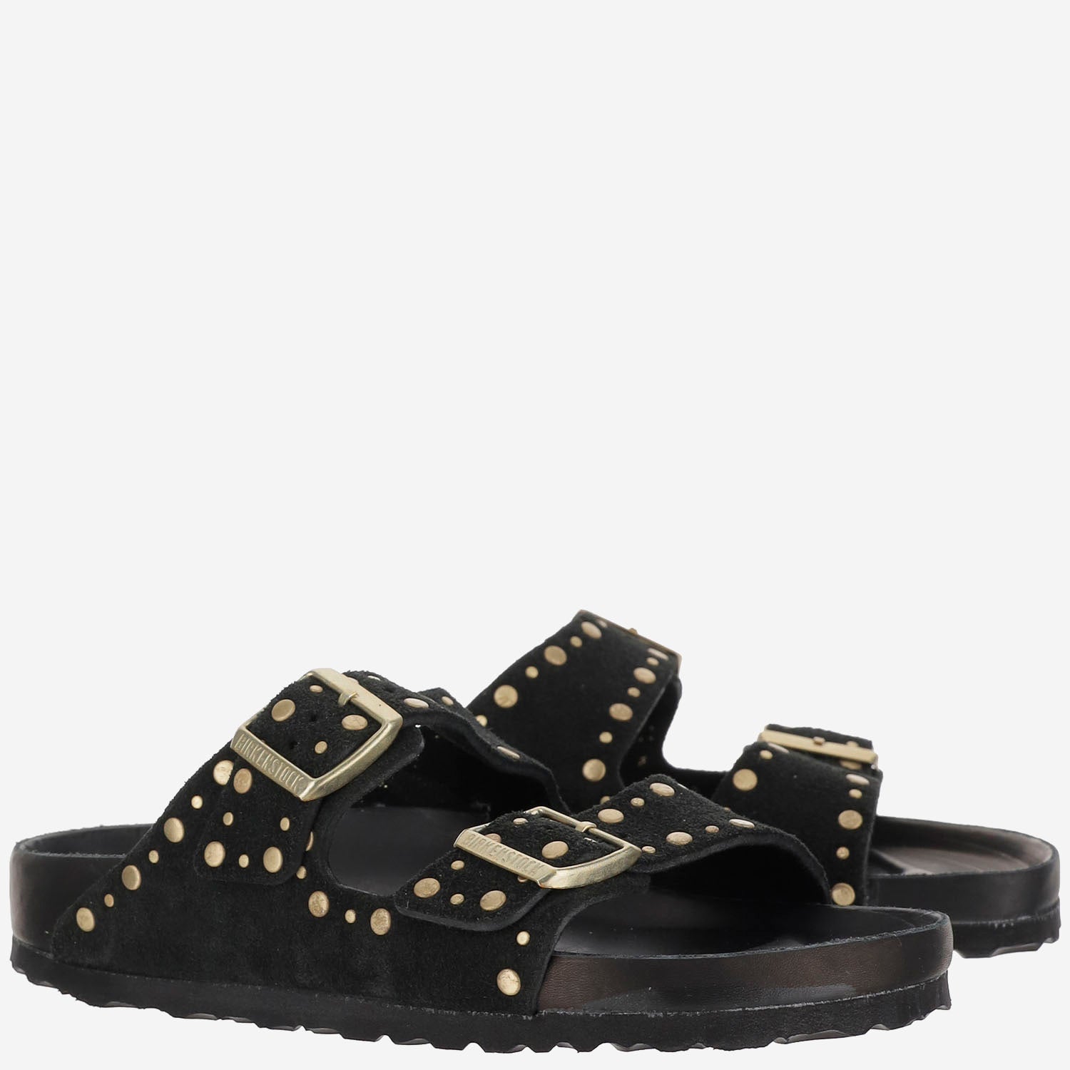 SANDALI ARIZONA Rivet IN SUEDE 1027855 BLACK BIRKENSTOCK 