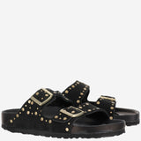 SANDALI ARIZONA Rivet IN SUEDE 1027855 BLACK BIRKENSTOCK 
