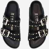 SANDALI ARIZONA Rivet IN SUEDE 1027855 BLACK BIRKENSTOCK 