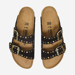 SANDALI ARIZONA Rivet IN SUEDE 1030348 BLACK BIRKENSTOCK 