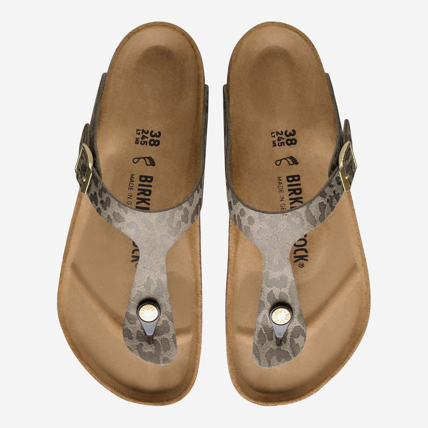 SANDALI GIZEH RIVET CONM MOTIVO ANIMALIER 1032026 GRAYTAUPE BIRKENSTOCK 