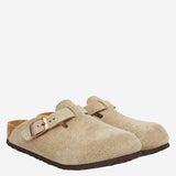 SABOT BOSTON IN PELLE SCAMOSCIATA 1027875 TAUPE BIRKENSTOCK KIDS 