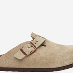 SABOT BOSTON IN PELLE SCAMOSCIATA 1027875 TAUPE BIRKENSTOCK KIDS 