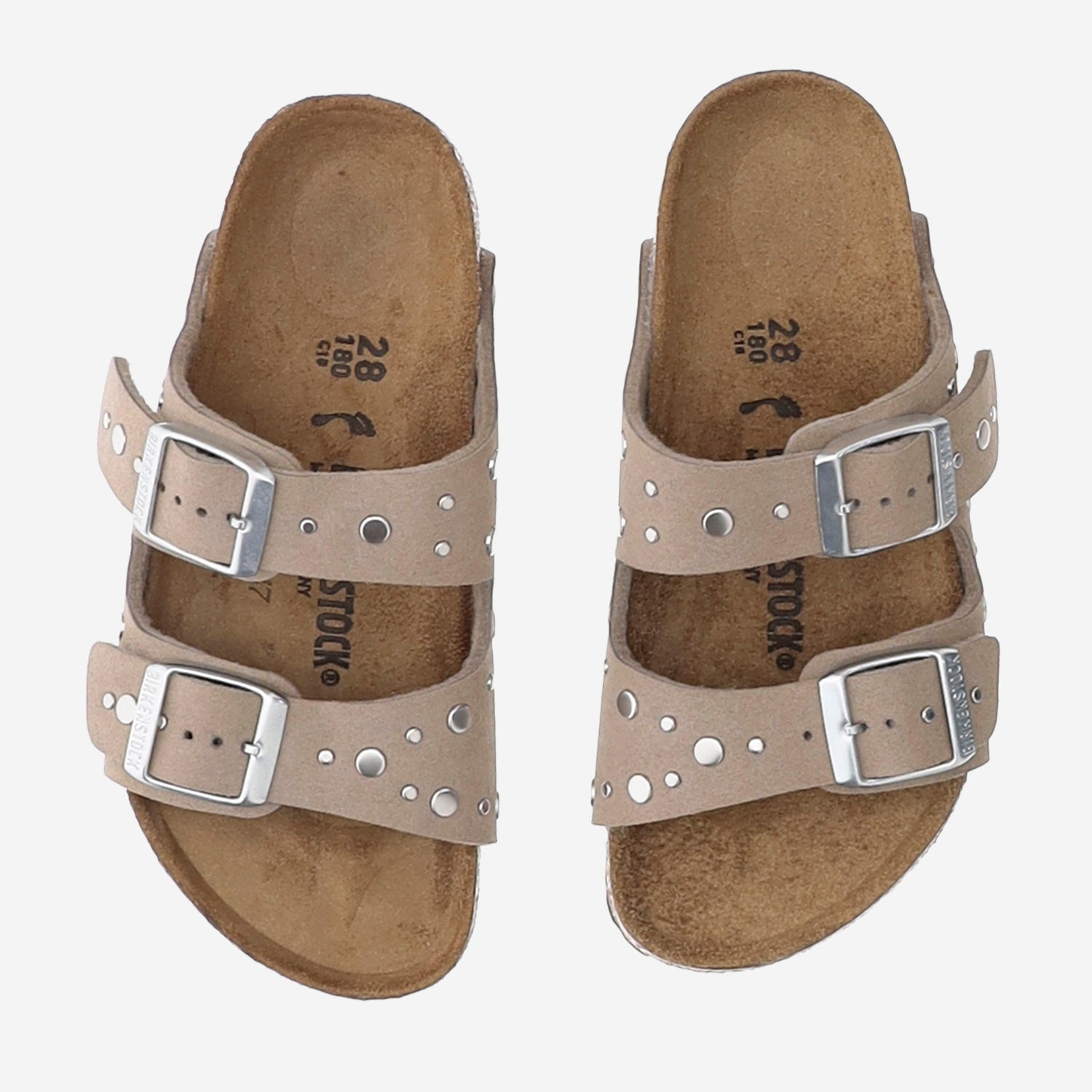 SANDALI ARIZONA RIVET IN SUEDE 1031708 GRAYTAUPE BIRKENSTOCK KIDS 
