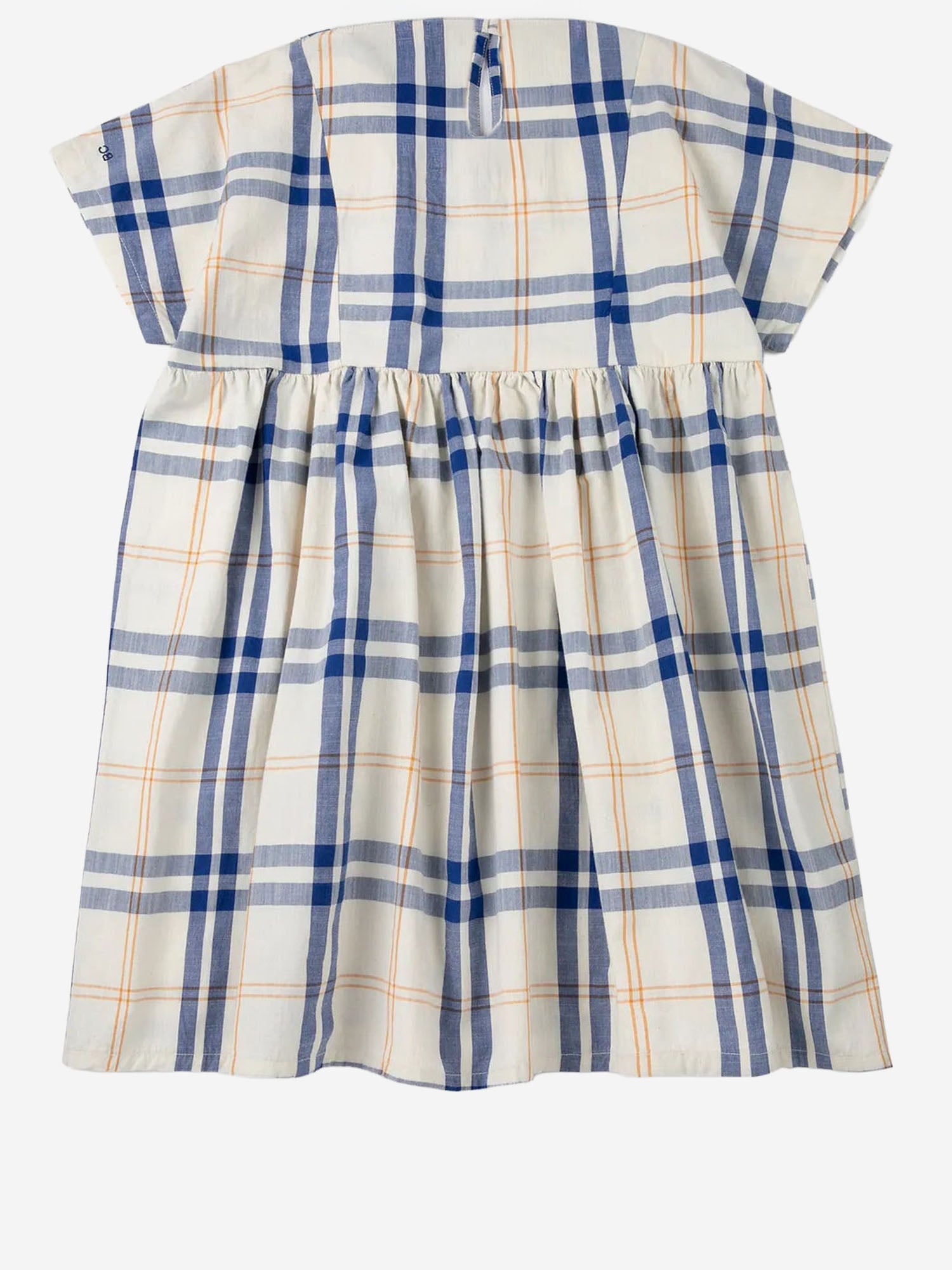 ABITO IN COTONE CON MOTIVO A QUADRI B126AC105 OFFWHITE BOBO CHOSES KIDS 