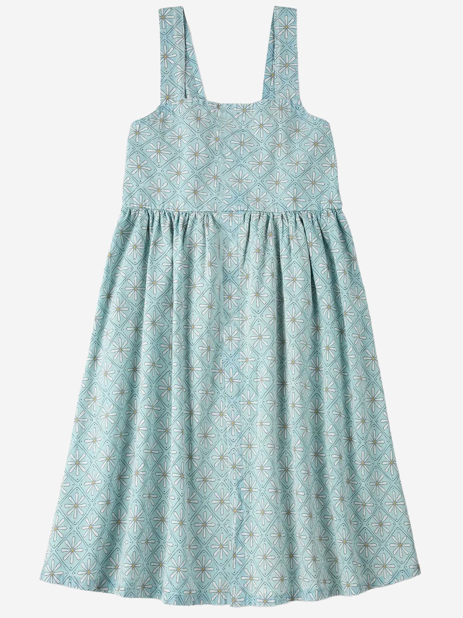 ABITO IN COTONE CON MOTIVO MOSAICO A FIORI B126AC106 LIGHTBLUE BOBO CHOSES KIDS 