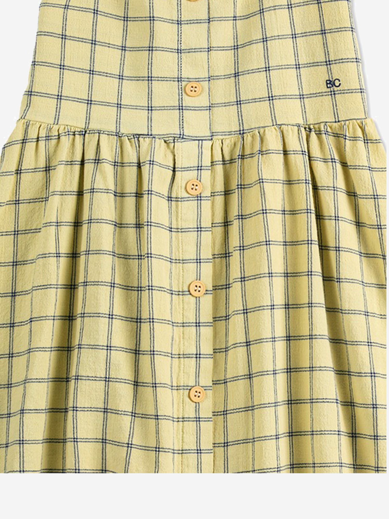 ABITO IN COTONE CON MOTIVO A QUADRI B126AC107 YELLOW BOBO CHOSES KIDS 