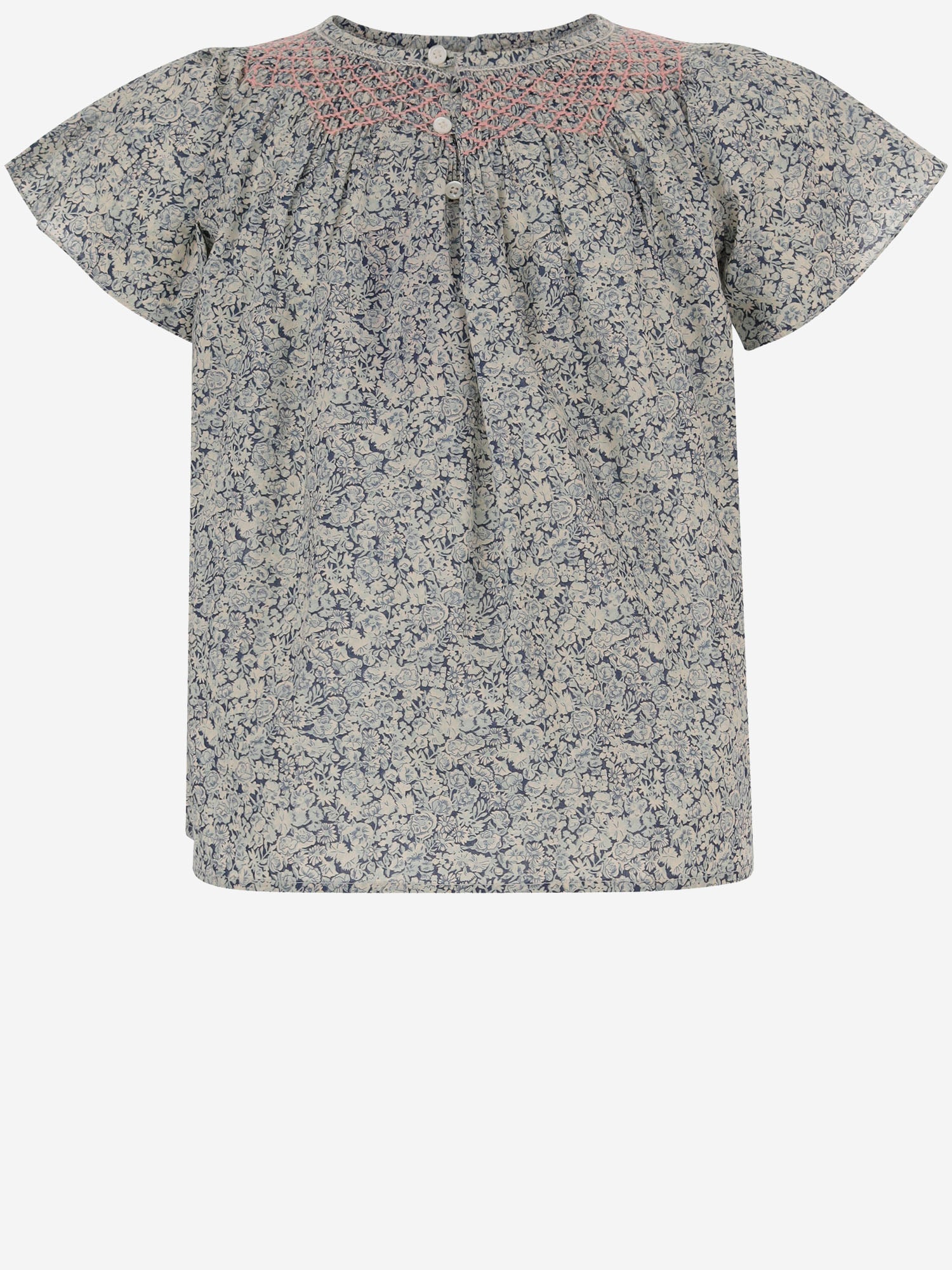 TOP IN COTONE CON STAMPA FLOREALE S06GBLW00014 519A BONPOINT KIDS 