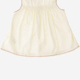 TOP SENZA MANICHE IN COTONE CON BORDI RICAMATI S06GBLW00030 103 BONPOINT KIDS 