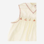 TOP SENZA MANICHE IN COTONE CON BORDI RICAMATI S06GBLW00030 103 BONPOINT KIDS 