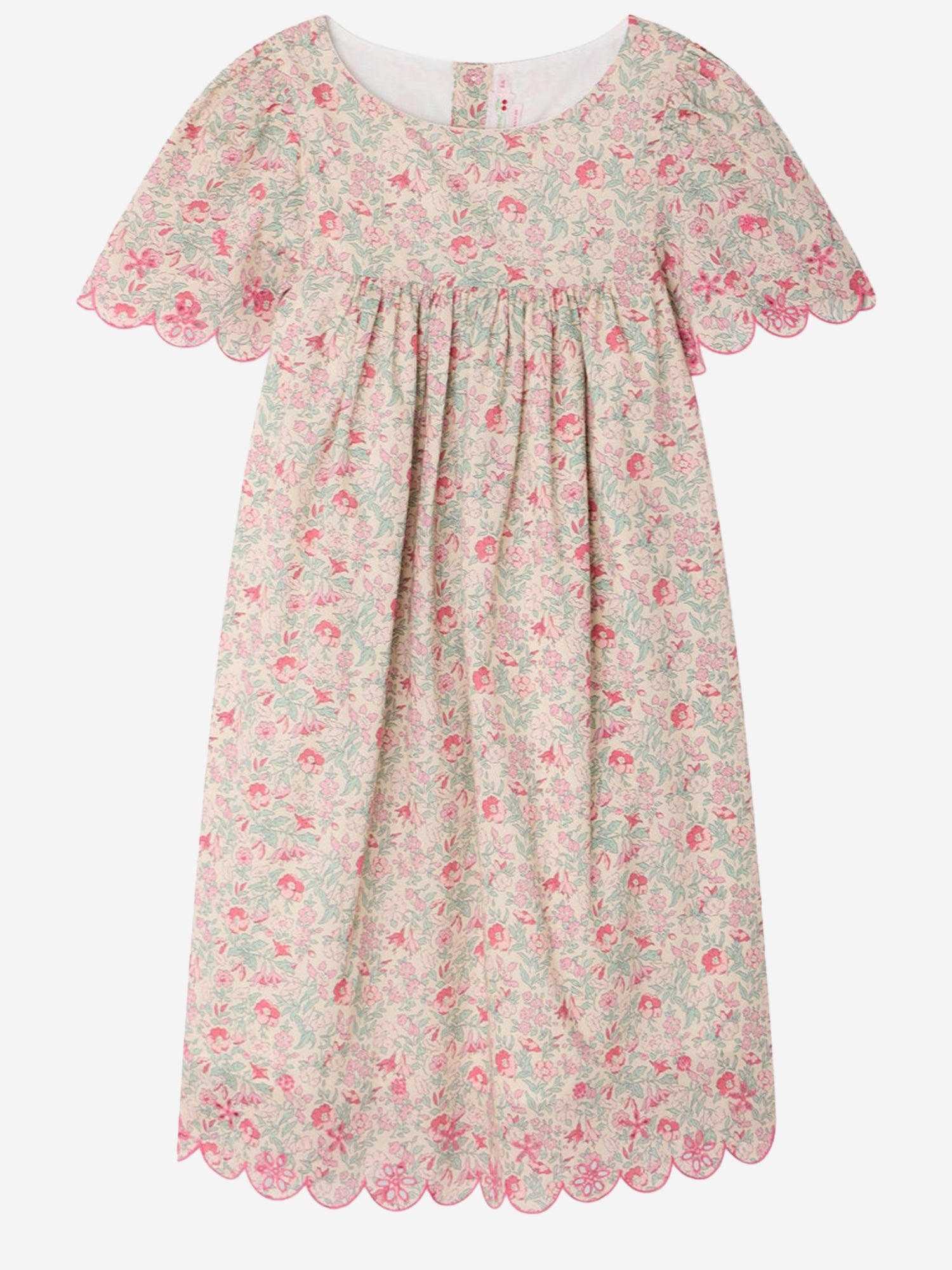 ABITO LYSIANE IN COTONE CON MOTIVO A FIORI S06GDRW00037 528 BONPOINT KIDS 