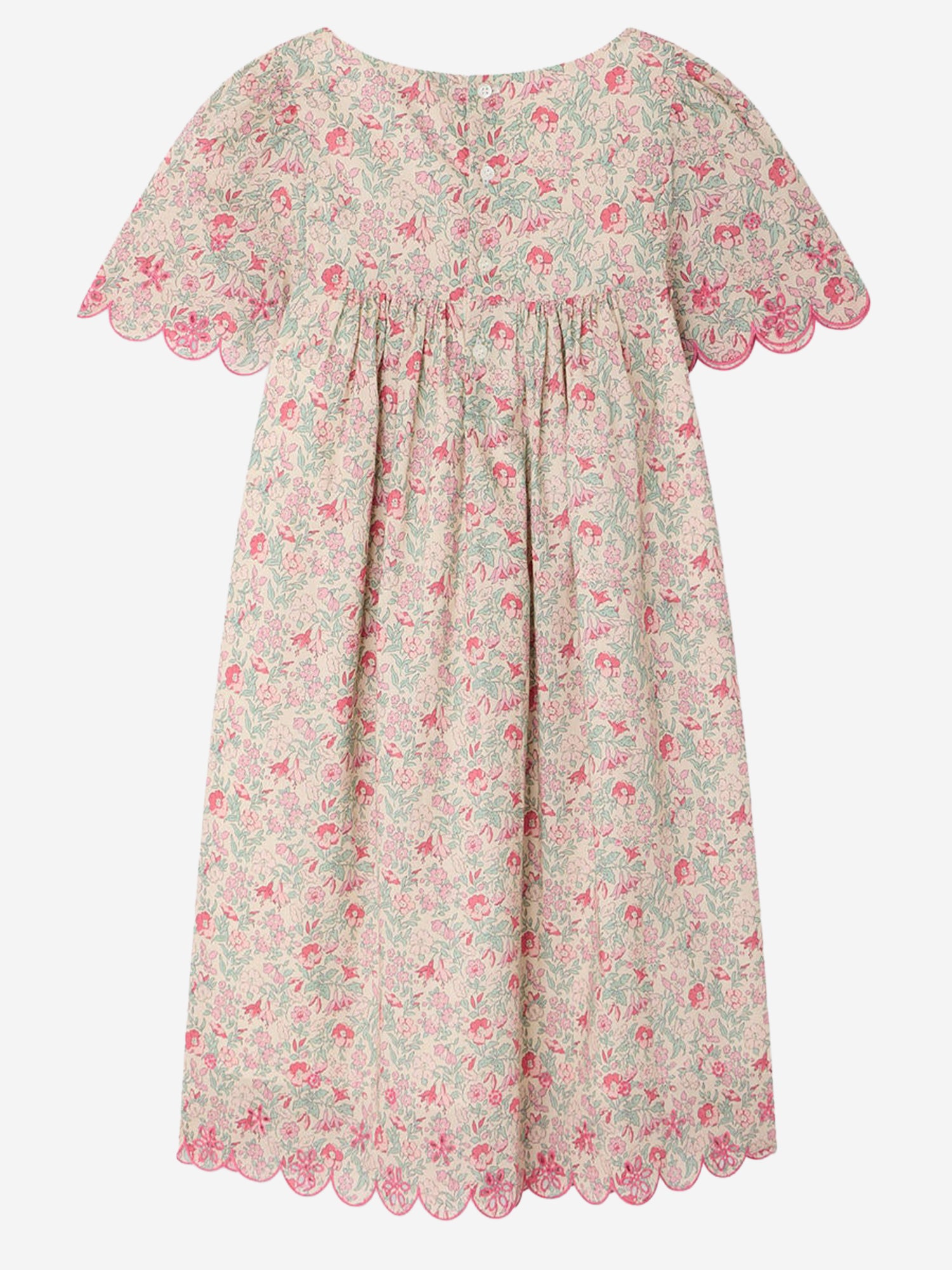 ABITO LYSIANE IN COTONE CON MOTIVO A FIORI S06GDRW00037 528 BONPOINT KIDS 