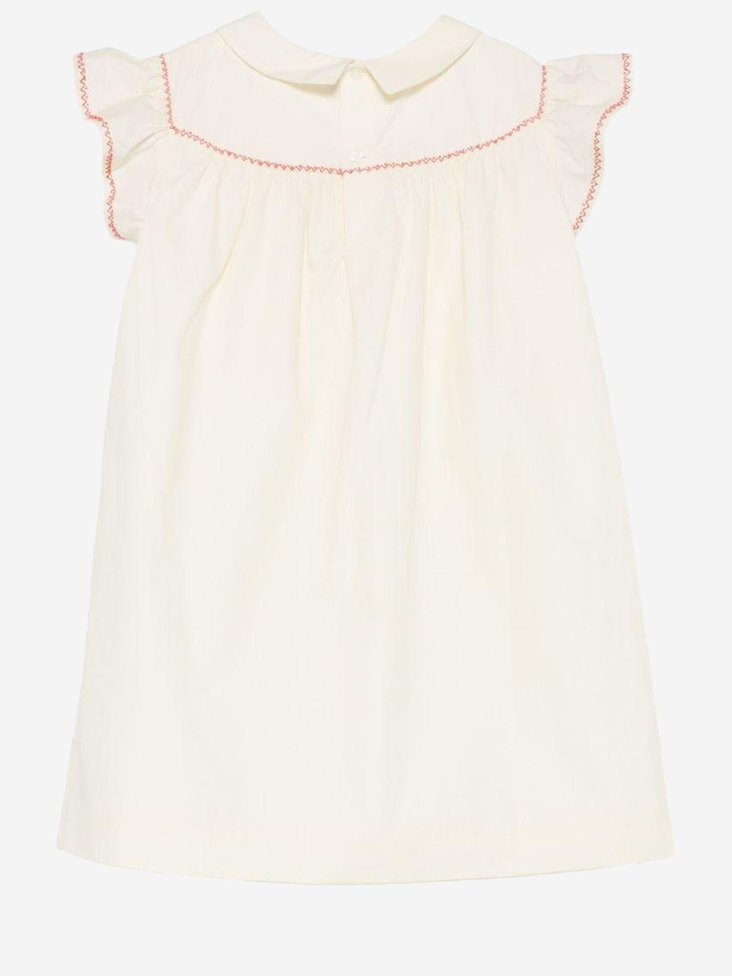 ABITO IN COTONE CON RICAMO LOGO S06GDRW00051 103 BONPOINT KIDS 