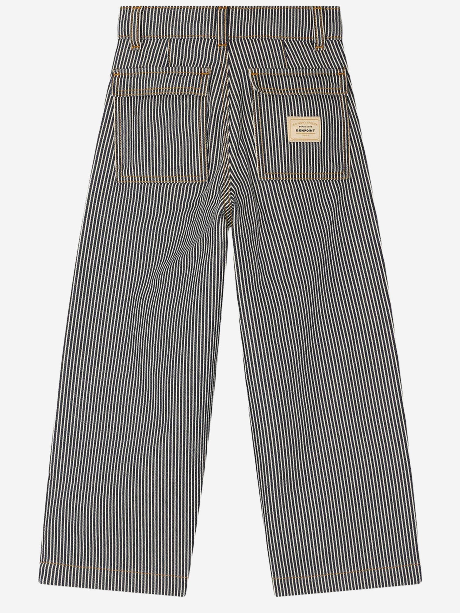 PANTALONI IN COTONE A RIGHE S06GPAW00005 299A BONPOINT KIDS 