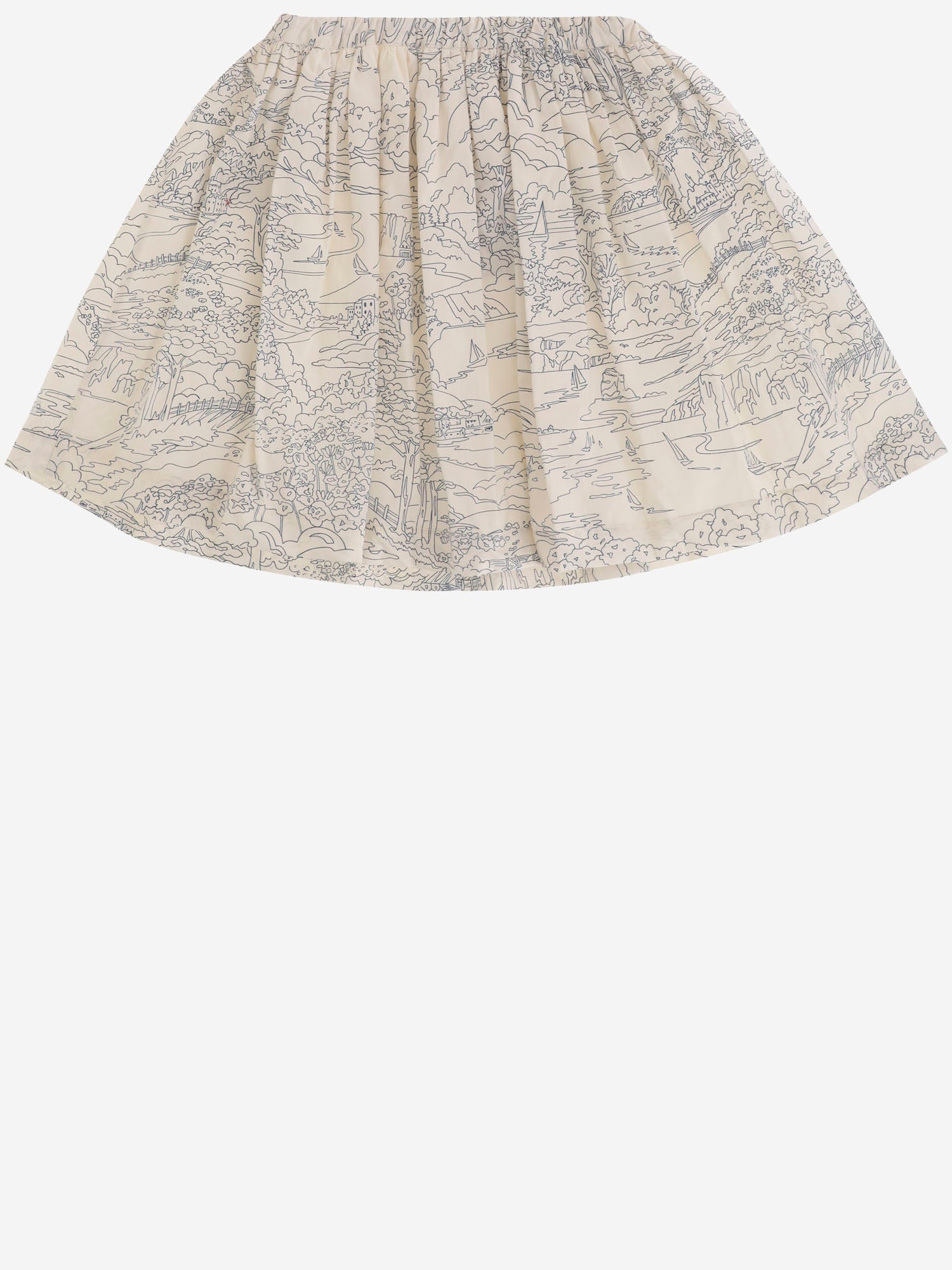 GONNA IN COTONE CON STAMPA ILLUSTRATA S06GSKW00014 677 BONPOINT KIDS 