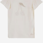 T-SHIRT IN COTONE CON MOTIVO CILIEGIE S06GTSK00008 102 BONPOINT KIDS 