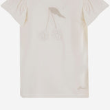 T-SHIRT IN COTONE CON MOTIVO CILIEGIE S06GTSK00008 102 BONPOINT KIDS 