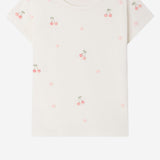 T-SHIRT IN COTONE CON MOTIVO A CILIEGIE S06GTSK00009 102 BONPOINT KIDS 