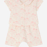 SET LAELIA IN COTONE CON MOTIVO A FIORI S06NNIK00012 521 BONPOINT KIDS 