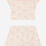 SET LAELIA IN COTONE CON MOTIVO A FIORI S06NNIK00012 521 BONPOINT KIDS 