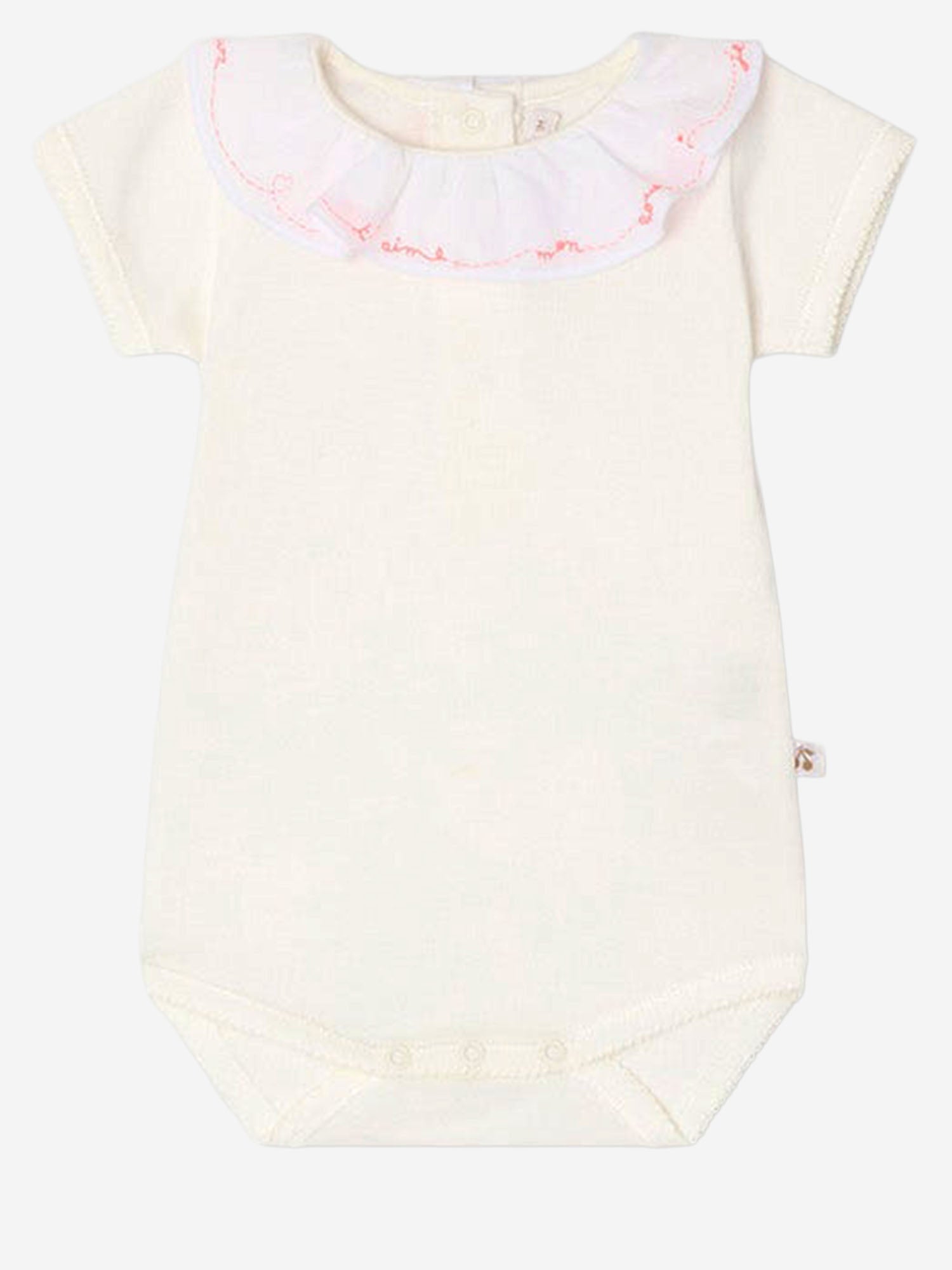 BODY IN COTONE CON COLLETTO RICAMATO S06NUNK00005 002 BONPOINT KIDS 