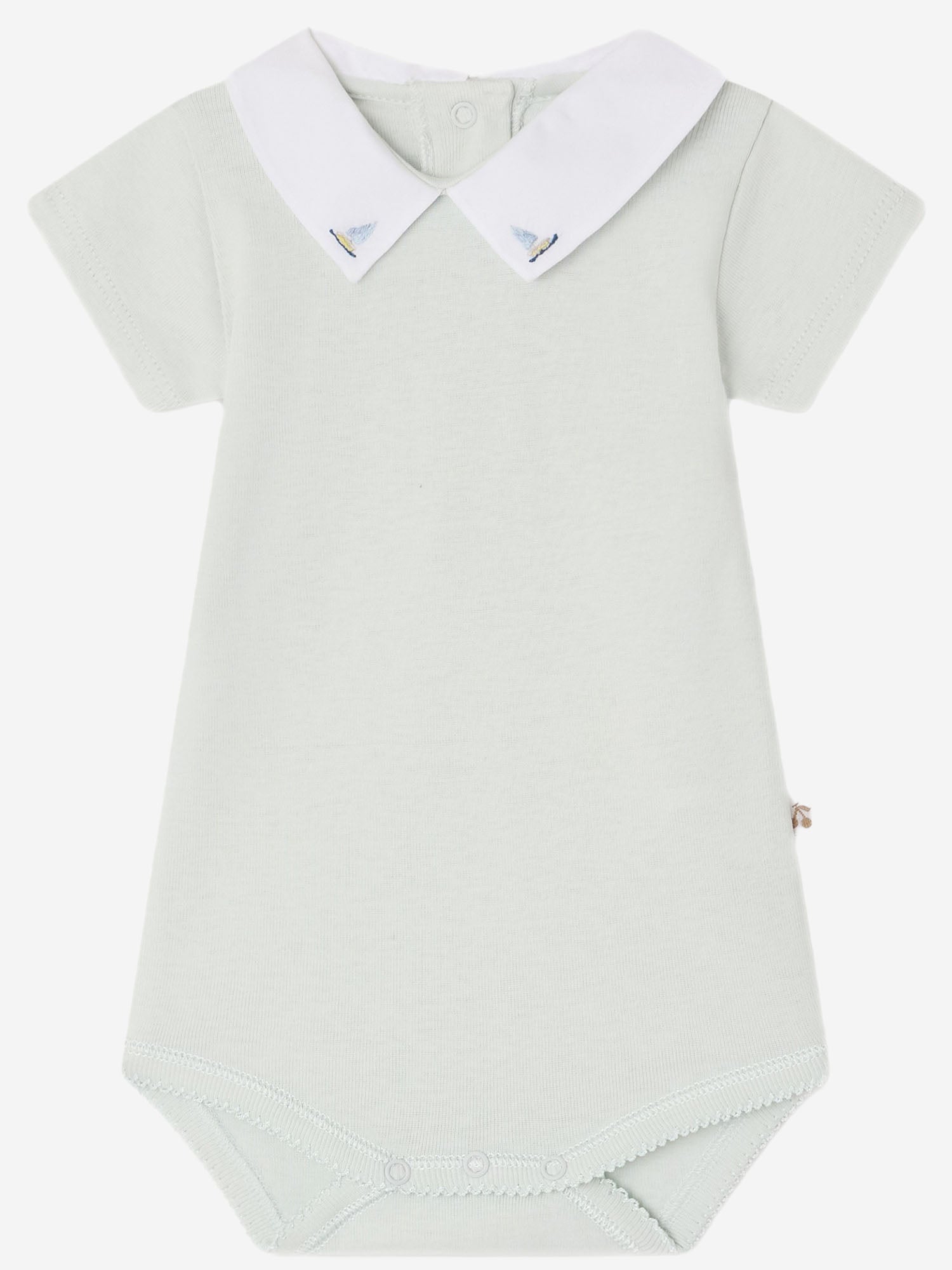 BODY IN COTONE CON COLLETTO RICAMATO S06OUNK00002 012 BONPOINT KIDS 