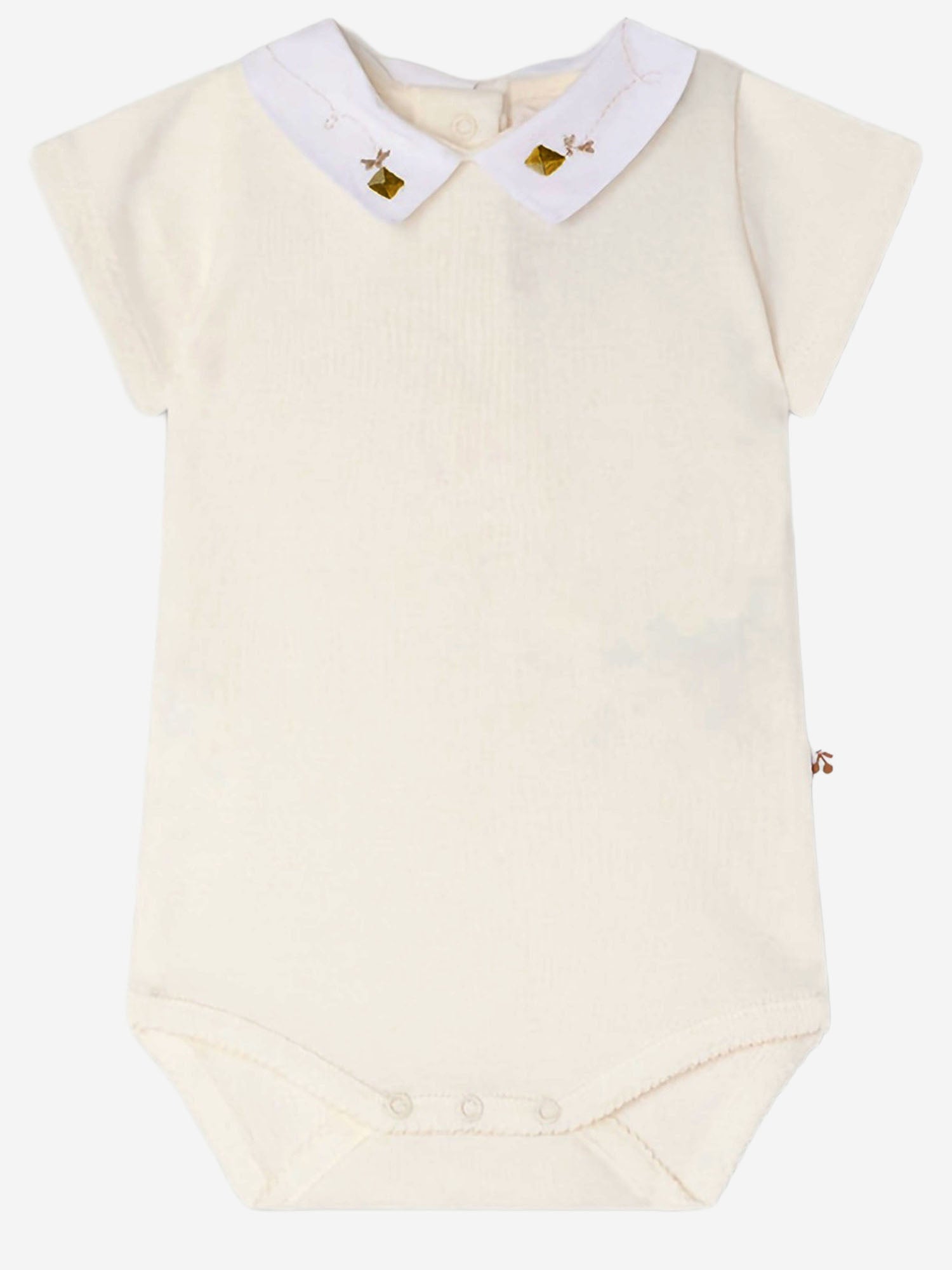 BODY IN COTONE CON COLLETTO RICAMATO S06OUNK00004 002 BONPOINT KIDS 